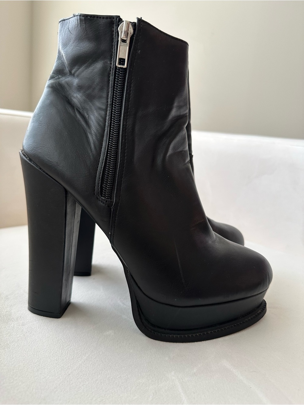 Forever 21 Black Platform Ankle Boots